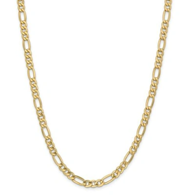 Pre-owned Accessories & Jewelry 14k Yellow Gold 6.25mm Semi Solid Plain Figaro Chain W/ Lobster Clasp 18" - 26"