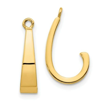 Pre-owned Goldia 14k Polished J-hoop Earring Jackets In Yellow