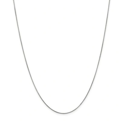 Pre-owned Accessories & Jewelry 14k White Gold 0.60mm Solid Round Snake Chain W/ Lobster Clasp 16" - 24"
