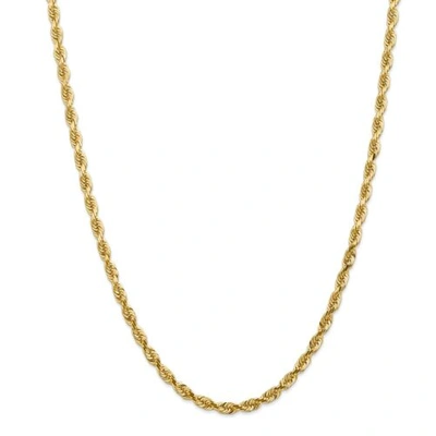 Pre-owned Accessories & Jewelry 14k Yellow Gold 4.5mm Diamond Cut Quadruple Rope Chain Lobster Clasp 18" - 30"