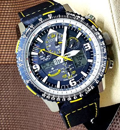Pre-owned Citizen Blue Angels Men's Watch Promaster Skyhawk Eco-drive A-t Jy8078-01l