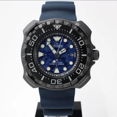 Pre-owned Citizen Promaster Bn0227-09l Men's Dive Titanium Eco Drive Sports Watch