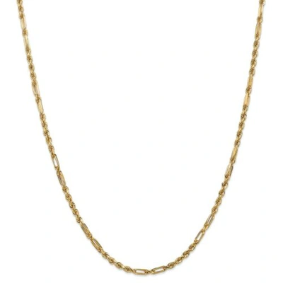 Pre-owned Accessories & Jewelry 14k Yellow Gold 3mm Solid Milano Rope Chain W/ Lobster Clasp 16" - 24"