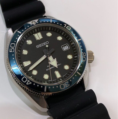Pre-owned Seiko Spb079j1 Prospex Diver Automatic Black Rubber Strap Japan Made Watch