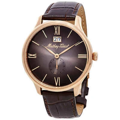 Pre-owned Mathey-tissot Edmond Quartz Brown Dial Men's Watch H1886qpm