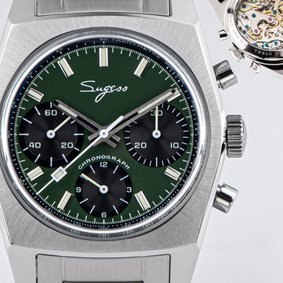 Pre-owned Sugess S419gss Swan Neck X Domed Sapphire Chrono Mechanical Watch Seagull 1963