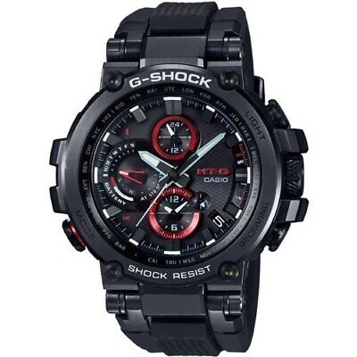 Pre-owned Casio G-shock Mtg-b1000b-1ajf Red Black Mt-g Radio Solar Men's Watch In Box