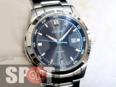 Pre-owned Citizen Eco Drive Stainless Steel Men's Watch Bm7140-54l