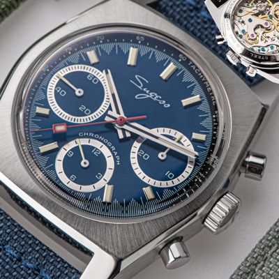 Pre-owned Sugess S419gse Swan Neck X Domed Sapphire Chrono Mechanical Watch Seagull 1963