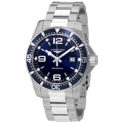 Pre-owned Longines Hydroconquest Blue Dial Stainless Steel Men's 44mm Watch L38404966