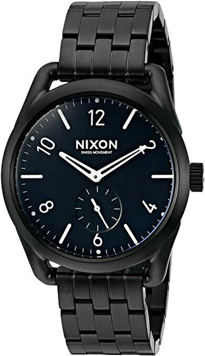 Pre-owned Nixon Men's A950001 C39 Ss Analog Display Swiss Quartz Black Watch
