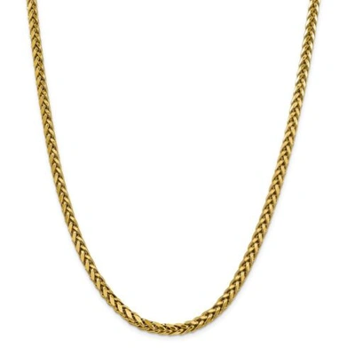 Pre-owned Accessories & Jewelry 14k Yellow Gold 5mm Semi Solid Diamond Cut Wheat Chain 18" - 26"