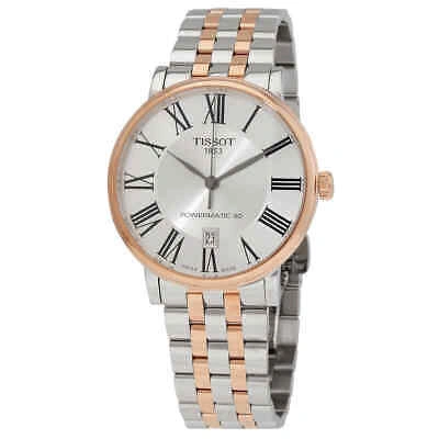 Pre-owned Tissot Carson Automatic Silver Dial Two-tone Men's Watch T122.407.22.033.00