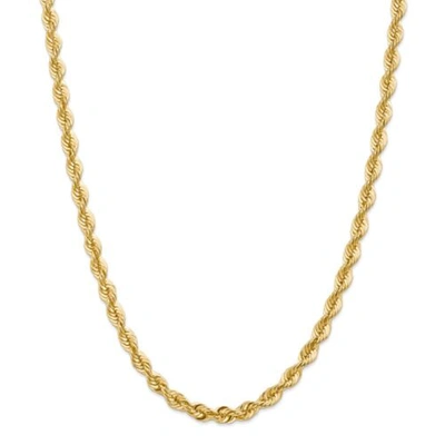 Pre-owned Accessories & Jewelry 14k Yellow Gold 6mm Solid Plain Rope Chaim W/ Lobster Clasp 20" - 30"