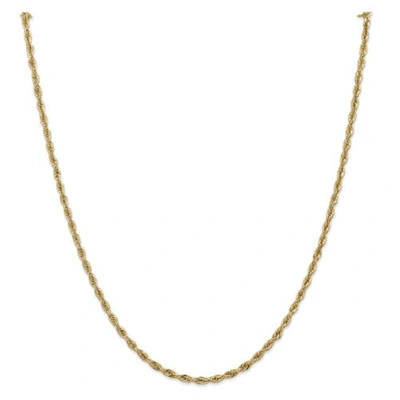 Pre-owned Accessories & Jewelry 14k Yellow Gold 2.8mm Semi Solid Plain Rope Chain W/ Lobster Clasp 16" - 28"