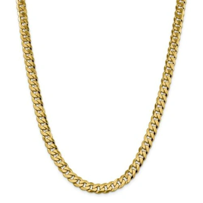 Pre-owned Accessories & Jewelry 14k Yellow Gold 8.5mm Solid Beveled Curb Link Chain W/ Lobster Clasp 20" - 28"