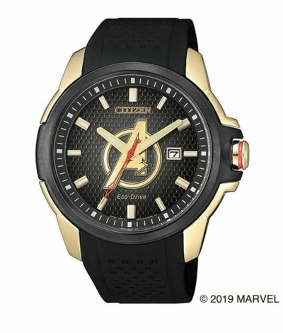Pre-owned Citizen 2019  Watch "the Avengers Model" Original Box Aw1155-03w Men's Black
