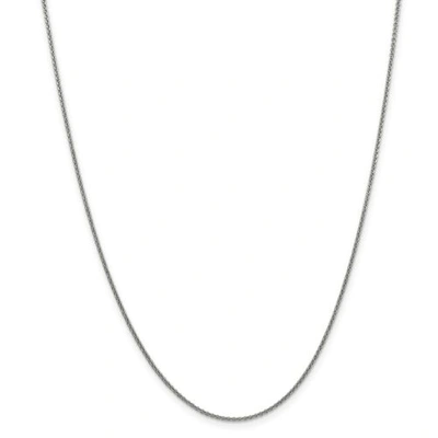 Pre-owned Accessories & Jewelry 14k White Gold 1.5mm Solid Polished Cable Link Chain W/ Lobster Clasp 14" - 30"