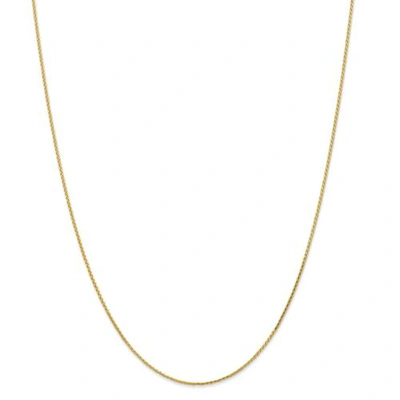 Pre-owned Accessories & Jewelry 14k Yellow Gold 1mm Solid Diamond Cut Wheat Chain W/ Lobster Clasp 14" - 30"