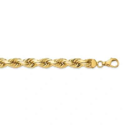 Pre-owned Accessories & Jewelry 14k Yellow Gold 12mm Solid Diamond Cut Rope Chain W/ Lobster Clasp 20" - 28"