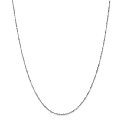 Pre-owned Accessories & Jewelry 14k White Gold 1.3mm Solid Heavy Baby Rope Chain W/ Lobster Clasp 14" - 24"