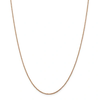 Pre-owned Accessories & Jewelry 14k Rose Gold 1.1mm Solid Diamond Cut Ropa Chain W/ Spring Ring Clasp 16" - 24"