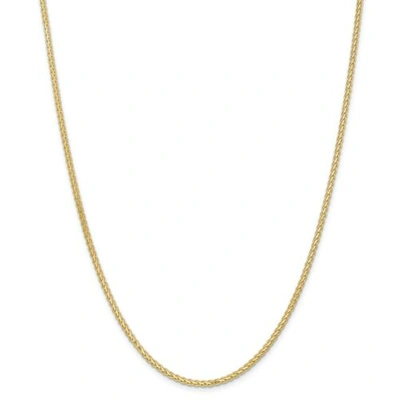 Pre-owned Accessories & Jewelry 14k Yellow Gold 2.5mm Solid Plain Wheat Chain W/ Lobster Clasp 16" - 24"