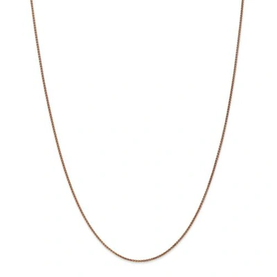 Pre-owned Accessories & Jewelry 14k Rose Gold 1.2mm Solid Diamond Cut Spiga Chain W/ Lobster Clasp 16" - 30"