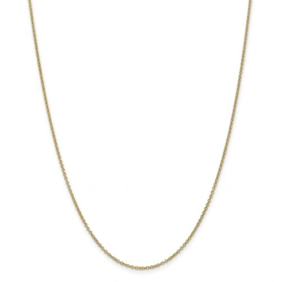 Pre-owned Accessories & Jewelry 14k Yellow Gold 1.4mm Polished Solid Cable Link Chain W/ Lobster Clasp 16" - 30"