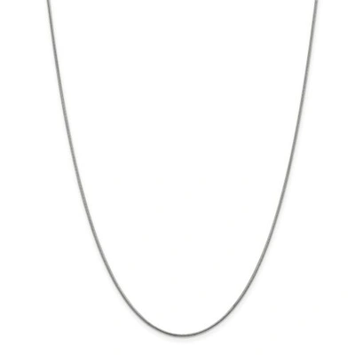 Pre-owned Accessories & Jewelry 14k White Gold 1.1mm Solid Round Snake Chain W/ Lobster Clasp 16" - 30"