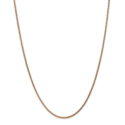 Pre-owned Accessories & Jewelry 14k Rose Gold 1.8mm Solid Diamond Cut Spiga Chain W/ Lobster Clasp 16" - 30"