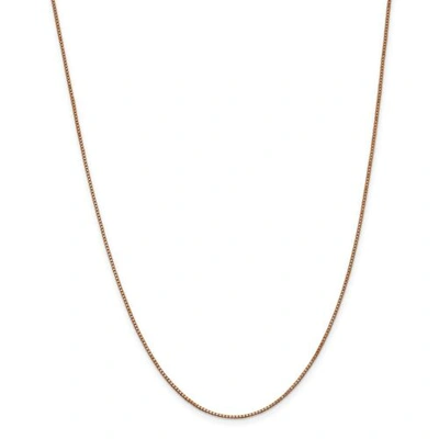Pre-owned Accessories & Jewelry 14k Rose Gold 1mm Solid Plain Box Link Chain W/ Lobster Clasp 16" - 30"