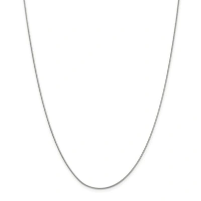 Pre-owned Accessories & Jewelry 14k White Gold 0.90mm Solid Round Snake Chain W/ Lobster Clasp 16" - 30"