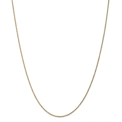 Pre-owned Accessories & Jewelry 14k Yellow Gold 1.15mm Machine Made Solid Rope Chain 14" - 24"