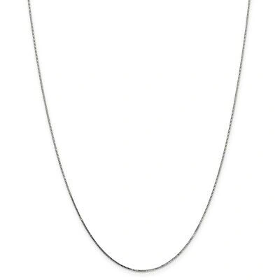Pre-owned Superdealsforeverything Real 14kt White Gold .8mm Box With Spring Ring Clasp Chain; 18 Inch
