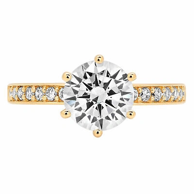 Pre-owned Pucci 1.96 Ct Round Cut Solitaire Engagement Bridal Wedding Ring Solid 14k Yellow Gold In D