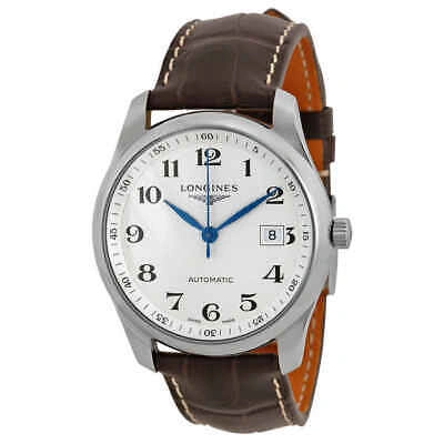 Pre-owned Longines Master Automatic Silver Dial Brown Leather Watch L27934783