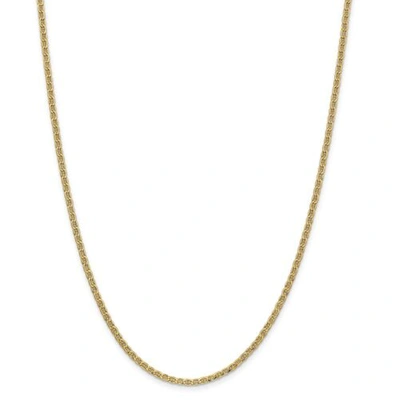 Pre-owned Accessories & Jewelry 14k Yellow Gold 2.4mm Semi Solid Anchor Chain W/ Lobster Clasp 16" - 24"