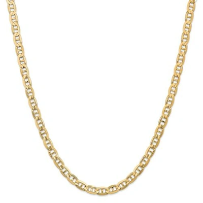 Pre-owned Accessories & Jewelry 14k Yellow Gold 6.25mm Solid Concave Anchor Chain W/ Lobster Clasp 18" - 24"