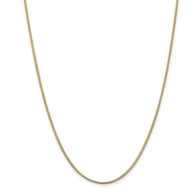 Pre-owned Accessories & Jewelry 14k Yellow Gold 1mm Solid Plain Franco Chain W/ Lobster Clasp 16" - 30"