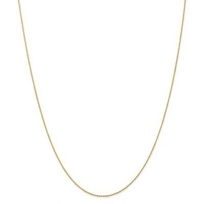 Pre-owned Accessories & Jewelry 14k Yellow Gold 0.80mm Round Diamond Cut Wheat Chain W/ Lobster Clasp 14" - 30"