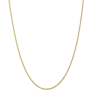Pre-owned The Black Bow 14k Yellow Gold 1.3mm Solid Heavy Baby Rope Chain W/ Lobster Clasp 16" - 30"