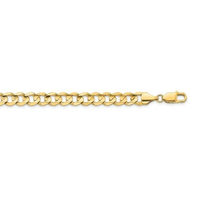 Pre-owned Accessories & Jewelry 14k Yellow Gold 8.5mm Open Concave Curb Link Chain W/ Lobster Clasp 20" - 24"