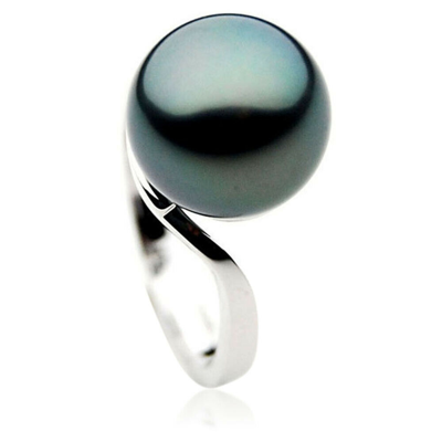 Pre-owned Pacific Pearls® 20% Off 12mm Pacific Pearls Tahitian Pearl Rings Free Shipping Anniversary Gifts In Black