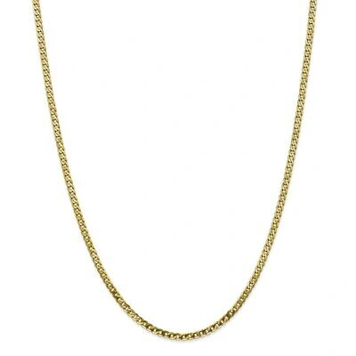 Pre-owned Superdealsforeverything Leslie's 10k 2.4mm Flat Beveled Curb Chain; 16 Inch; Lobster Clasp In Yellow