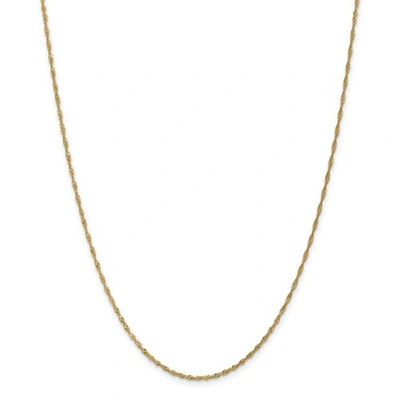 Pre-owned Accessories & Jewelry 14k Yellow Gold 1.4mm Solid Singapore Chain W/ Spring Ring Clasp 14" - 30"