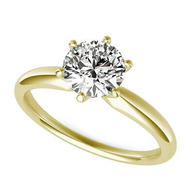 Pre-owned Pucci 3 Ct Round Cut Moissanite Engagement Wedding Bridal Promise Ring 14k Yellow Gold In White/colorless
