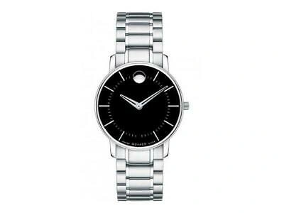 Pre-owned Movado Black Dial Stainless Steel Ladies Watch 0606690