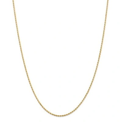 Pre-owned Accessories & Jewelry 14k Yellow Gold 1.5mm Diamond Cut Solid Rope Chain W/ Lobster Clasp 14" - 36"