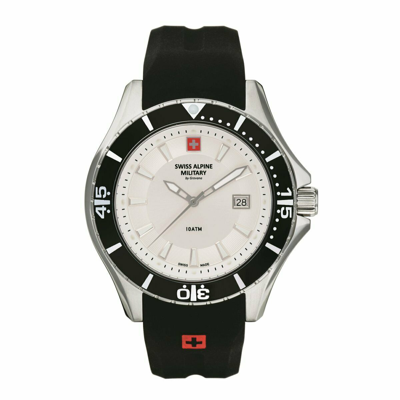 Pre-owned Swiss Military Swiss Alpine Military Men's Watch Analog Quartz 7040.1832sam Siikon